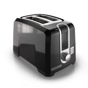 BLACK+DECKER 2-Slice Extra Wide Slot Toaster, Black